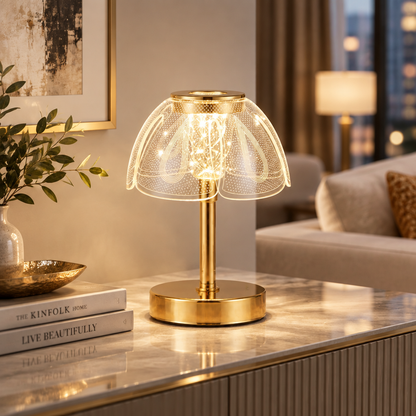 "The Gilded Glimmer Gift Collection: Premium Crystal & Gold Touch Lamps"