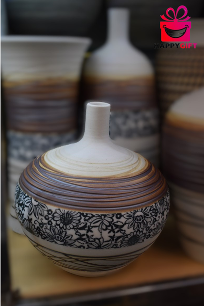 Artisan Collection: Hand-Glazed Ceramic Vibe with Geometric Details