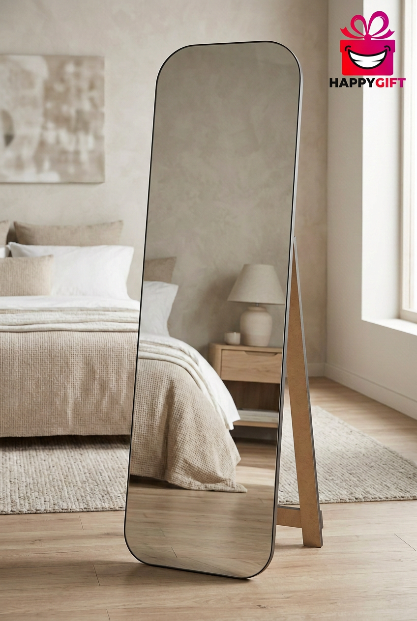 Rounded Rectangle Full-Length Freestanding Mirror – Happy Gift Length  5.5 Foot  Width 19 Inches