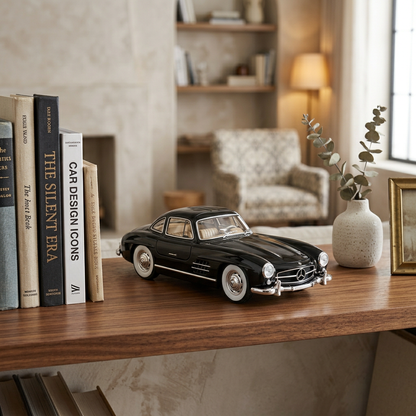 Black Mercedes-Benz 300 SL Gullwing Model Car | Happy Gift