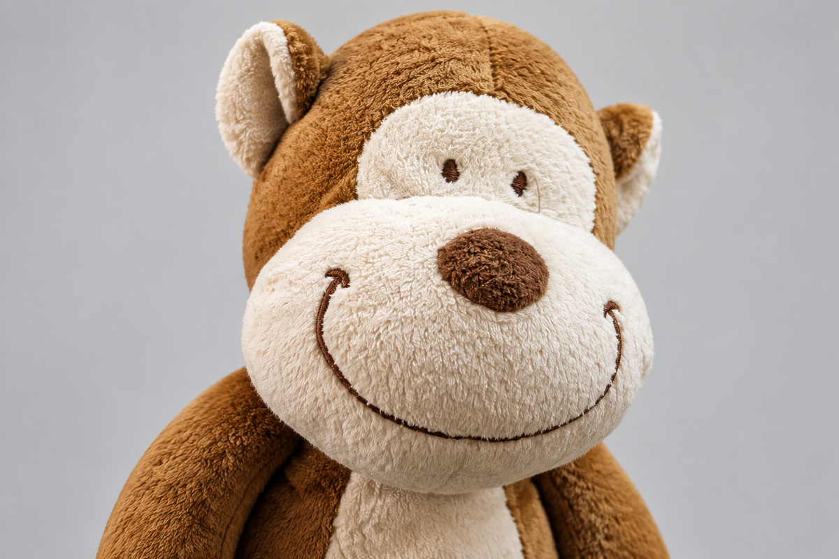 50CM Brown Monkey Plush Toy with Smiling Face – Happy Gift