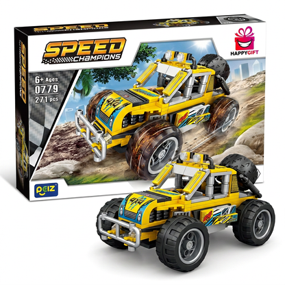 Yellow Off-Road Buggy Building Blocks – 271 Pieces | Happy Gift