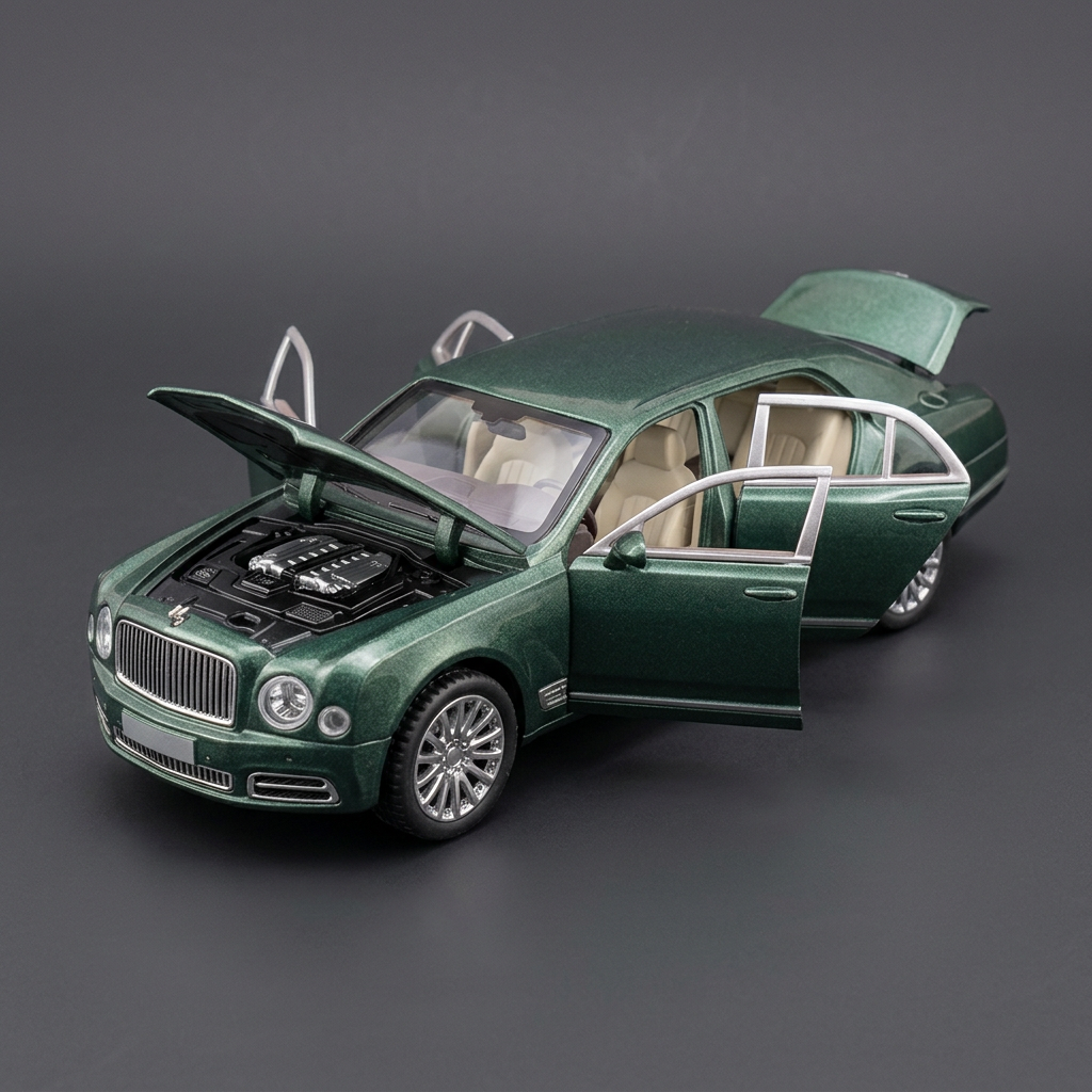 Green Die-Cast Model Car with Lights & Sound | Happy Gift