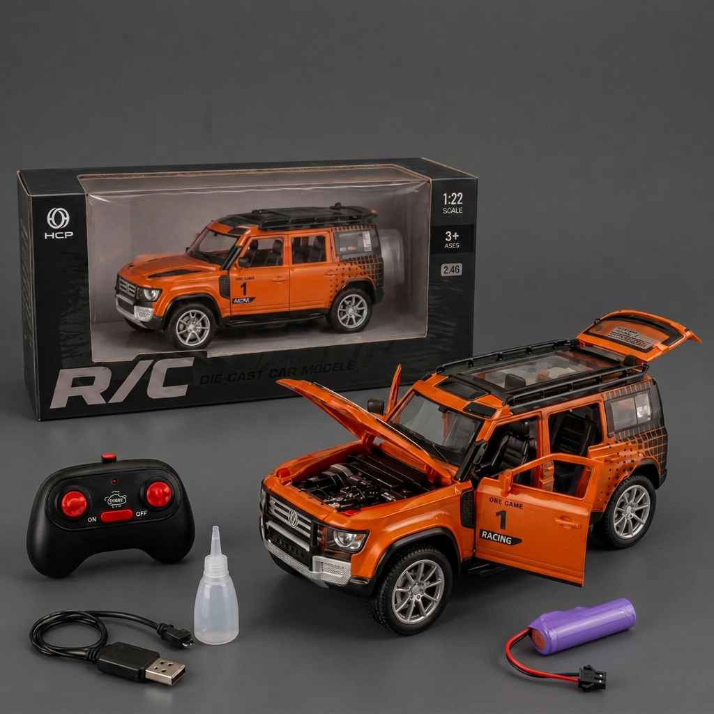 Land Rover Defender Style Remote Control SUV – Orange | Happy Gift