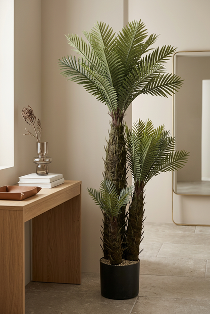 Artificial Palm Tree in Black Pot for Home & Office Décor | Happy Gift HEIGHT 5 FT