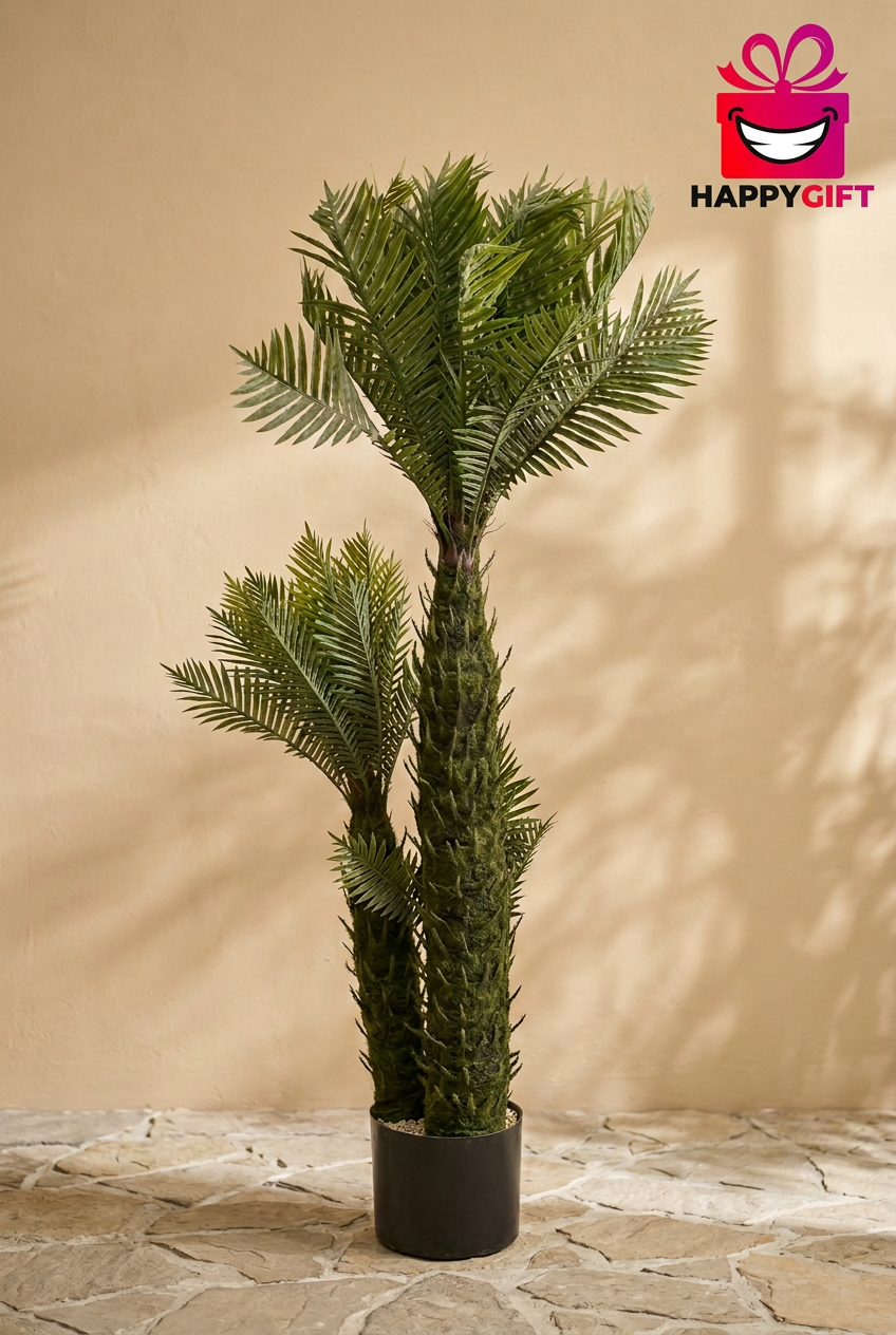 Artificial Palm Tree in Black Pot for Home & Office Décor | Happy Gift HEIGHT 5 FT