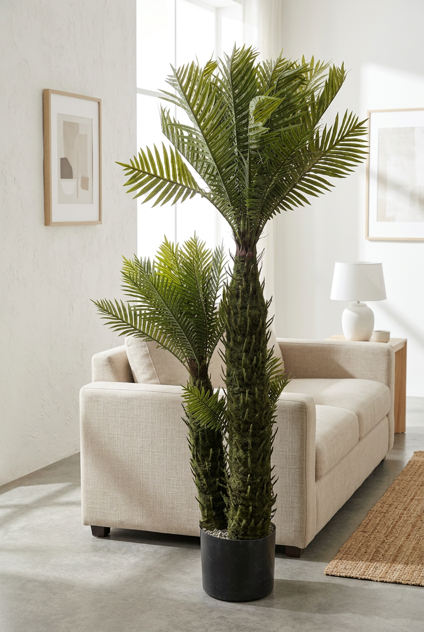 Artificial Palm Tree in Black Pot for Home & Office Décor | Happy Gift HEIGHT 5 FT