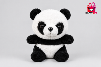 20CM Black and White Panda Plush Toy, Cute Gift for All Ages | Happy Gift