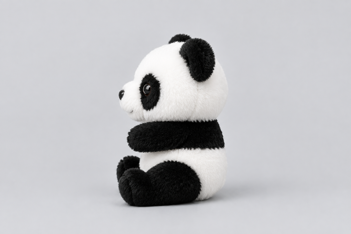 20CM Black and White Panda Plush Toy, Cute Gift for All Ages | Happy Gift