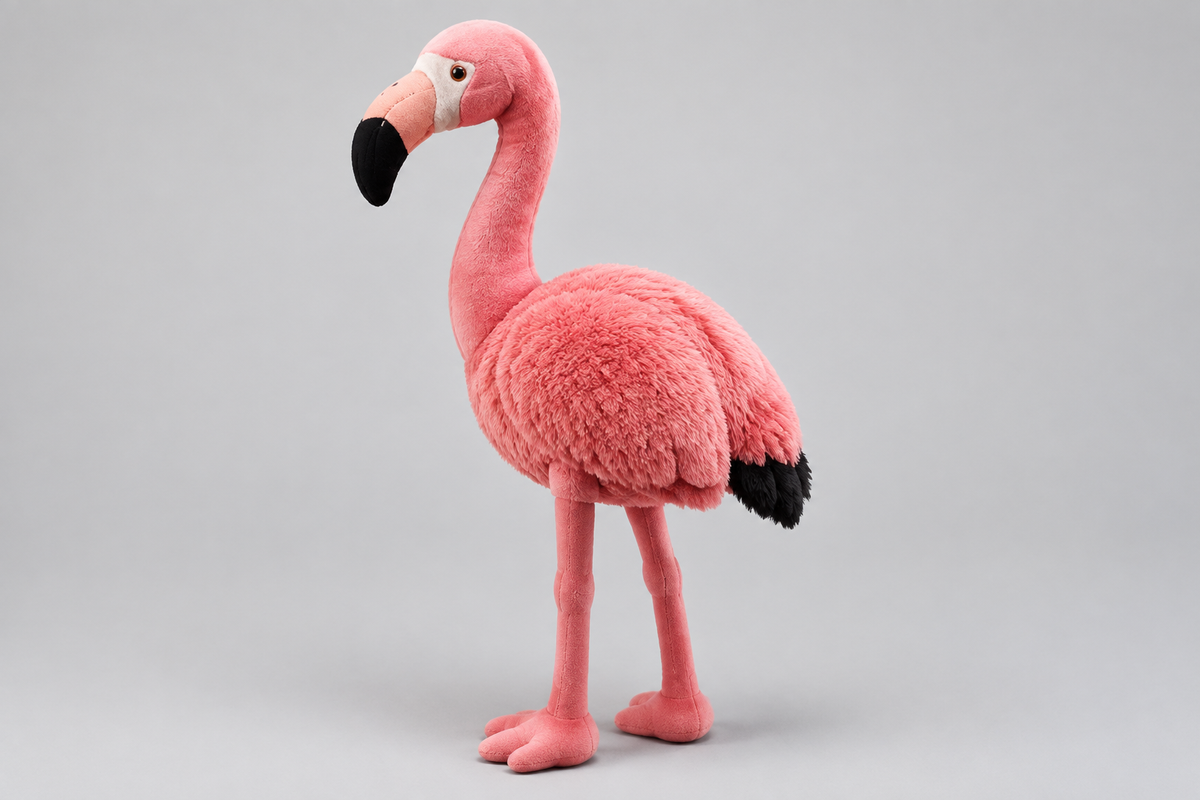 25CM Pink Flamingo Plush Toy with Long Legs – Happy Gift