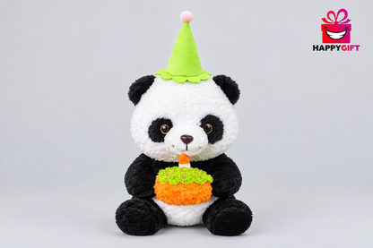 50CM Panda Plush Soft Toy with Birthday Cake | Happy Gift