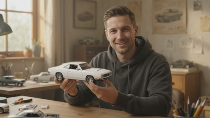 Dodge Charger White Die-Cast Muscle Car | Happy Gift