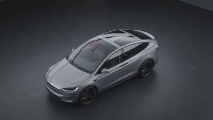 Tesla Model X Grey Die-Cast Car Model | Happy Gift