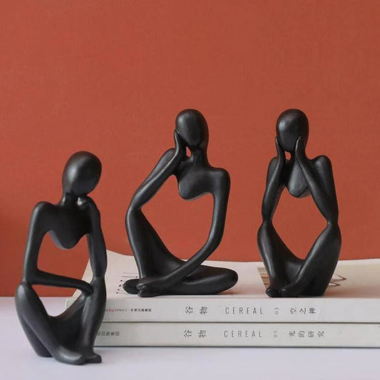 Modern Abstract Thinker Sculptures