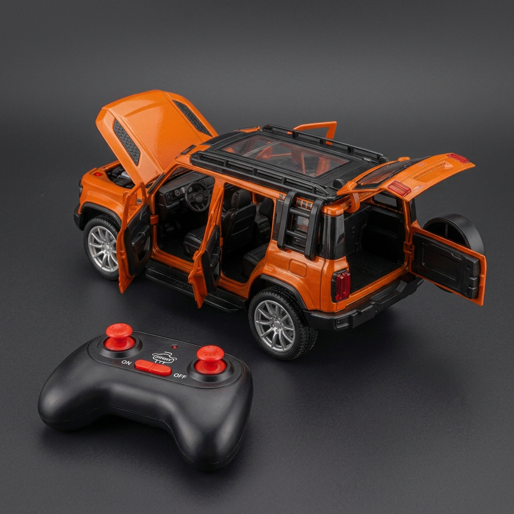 Land Rover Defender Style Remote Control SUV – Orange | Happy Gift