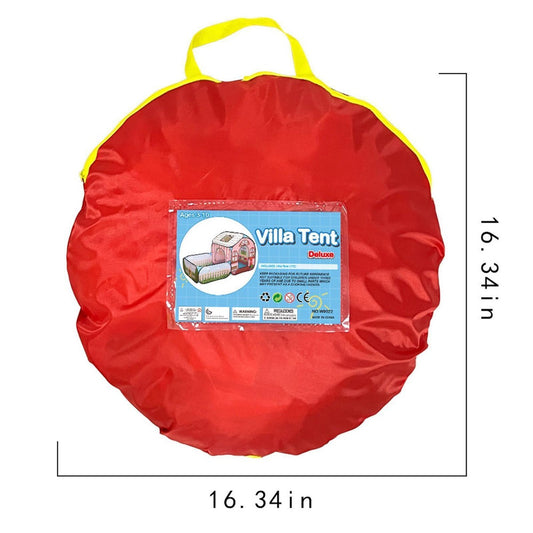 Villa Tent Deluxe for Kids (Ages 3–10) – Foldable Playhouse in Carry Bag