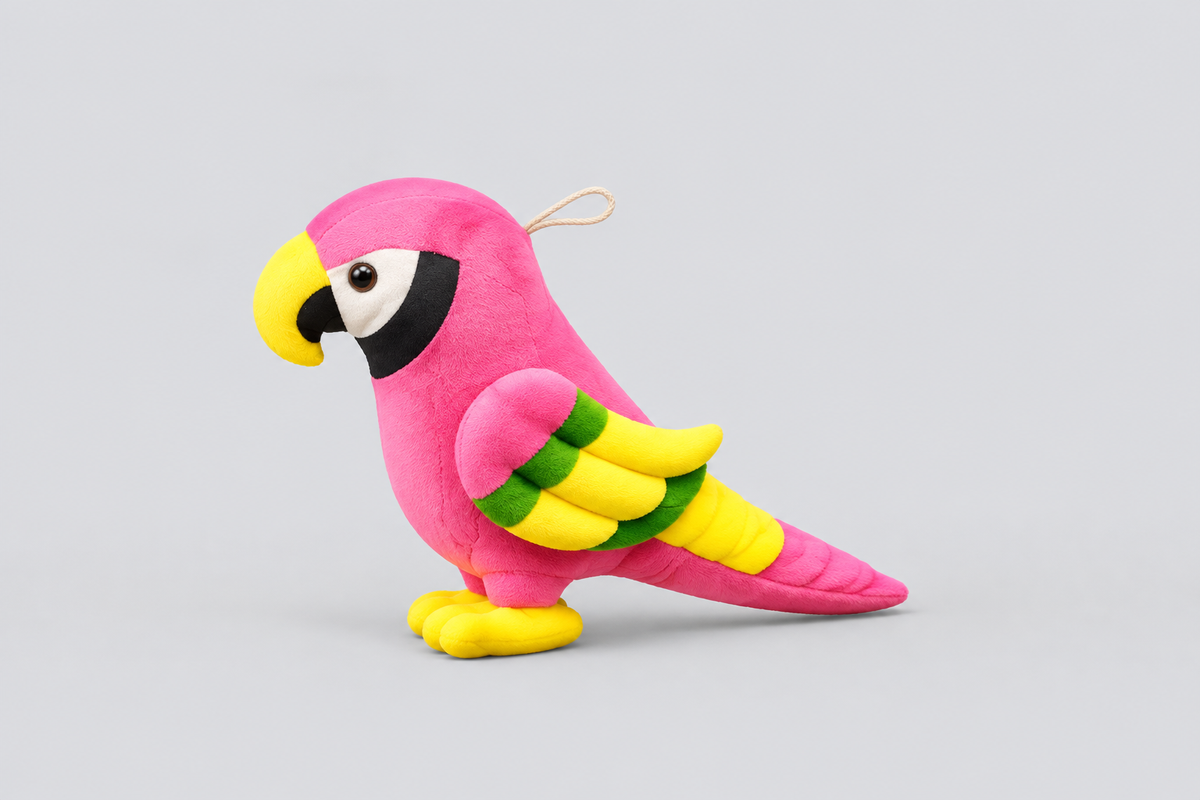 50CM  Pink Parrot Plush Toy – Colorful Soft Stuffed Bird | Happy Gift