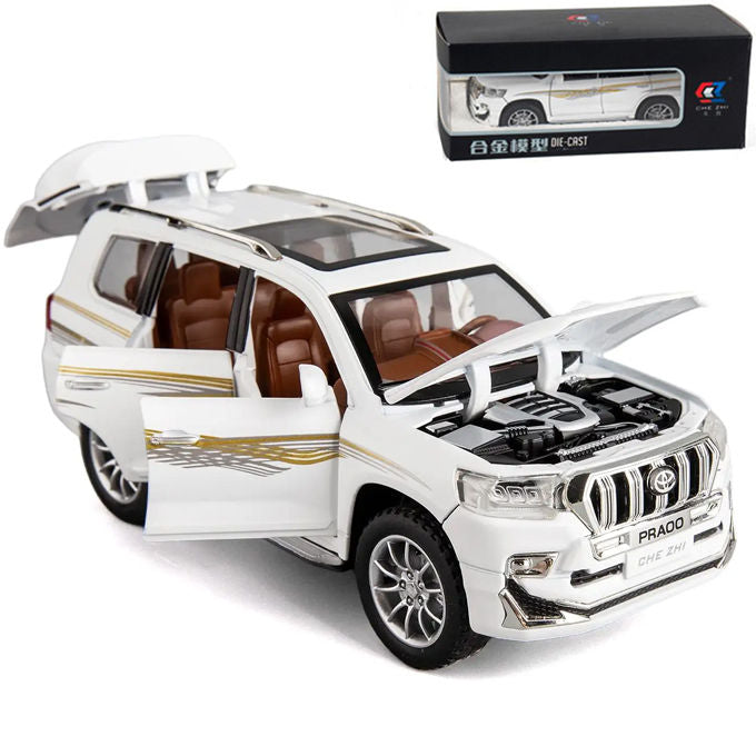 1:24 Die-Cast Toyota Prado Model Car with Opening Doors, Hood, and Trunk