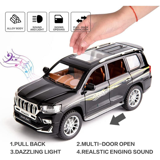 1:24 Die-Cast Toyota Prado Model Car with Opening Doors, Hood, and Trunk