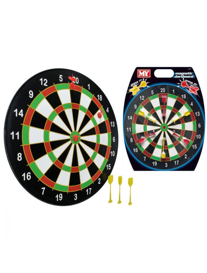 Magnetic Dartboard Set with 6 Safe Magnetic Darts – Classic Indoor Game