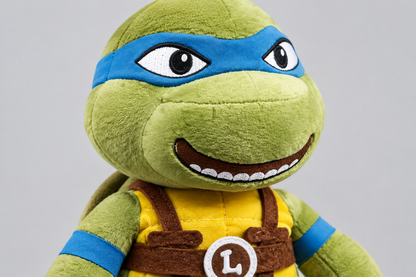 38CM Green Ninja Turtle Plush Toy with Blue Mask – Happy Gift