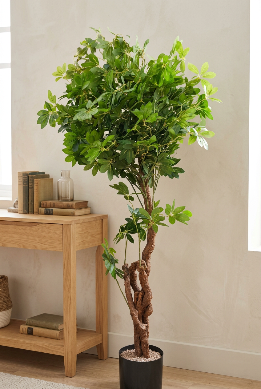 Twisted-Trunk Decorative Tree in Black Pot | Happy Gift