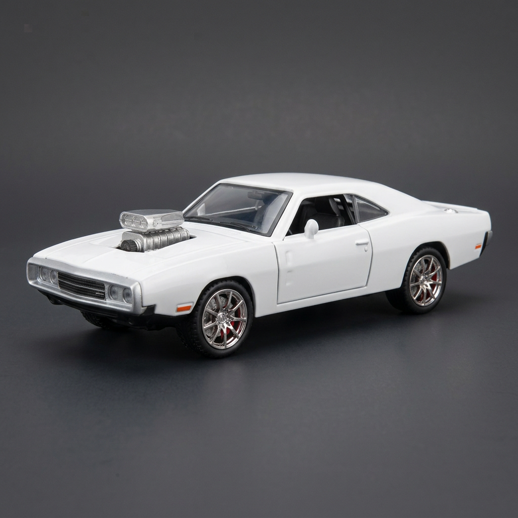 Dodge Charger White Die-Cast Muscle Car | Happy Gift