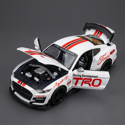 White Die-Cast Racing Car with Opening Doors | Happy Gift