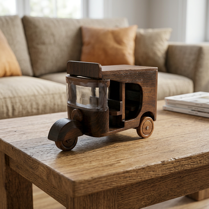 Wooden Rickshaw Model for Home & Office Décor | Happy Gift