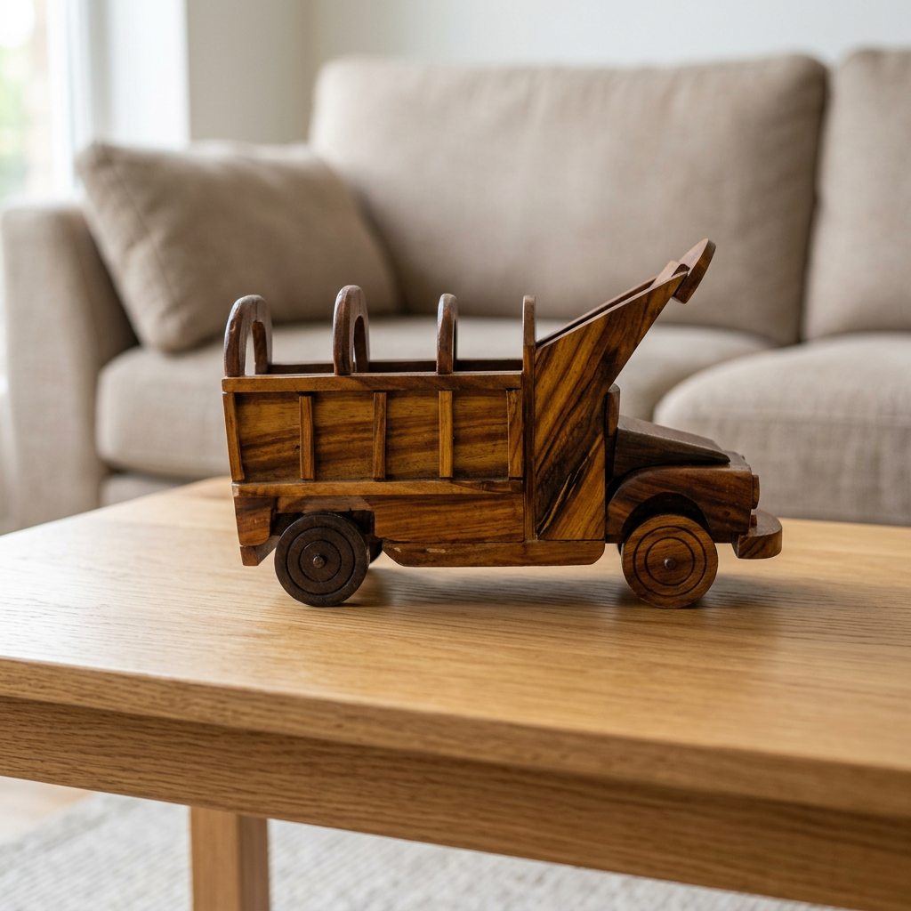 Wooden Truck Model for Home & Office Décor | Happy Gift
