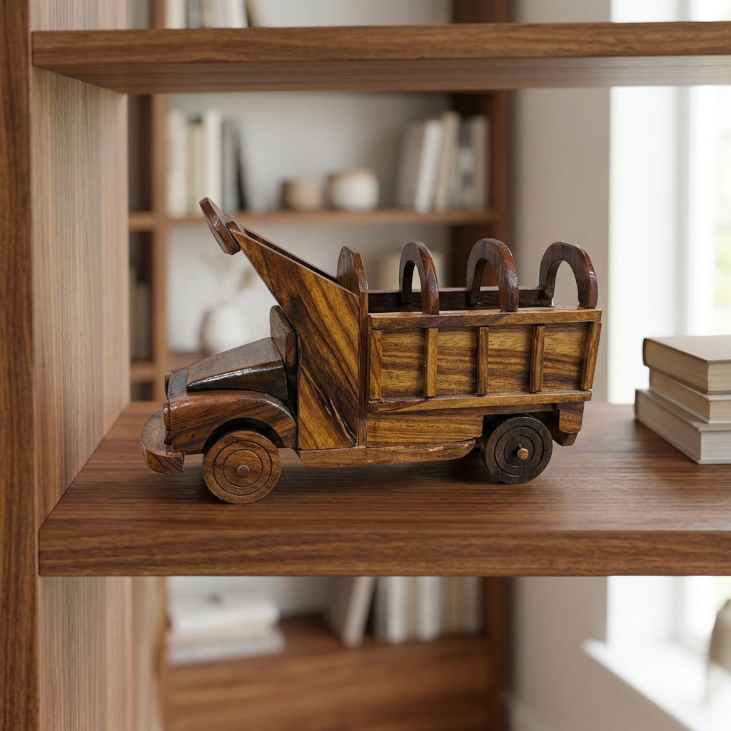 Wooden Truck Model for Home & Office Décor | Happy Gift